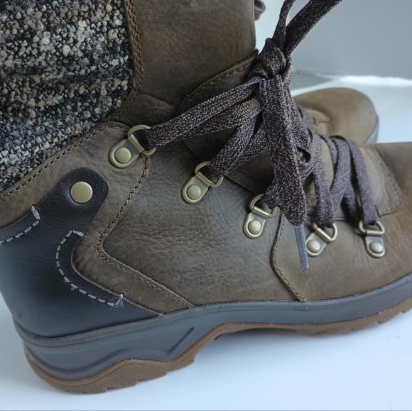 Merrell Womens Dark Earth Waterproof Boots Size 6 Knee High Lace Up Tweed - Picture 14 of 14